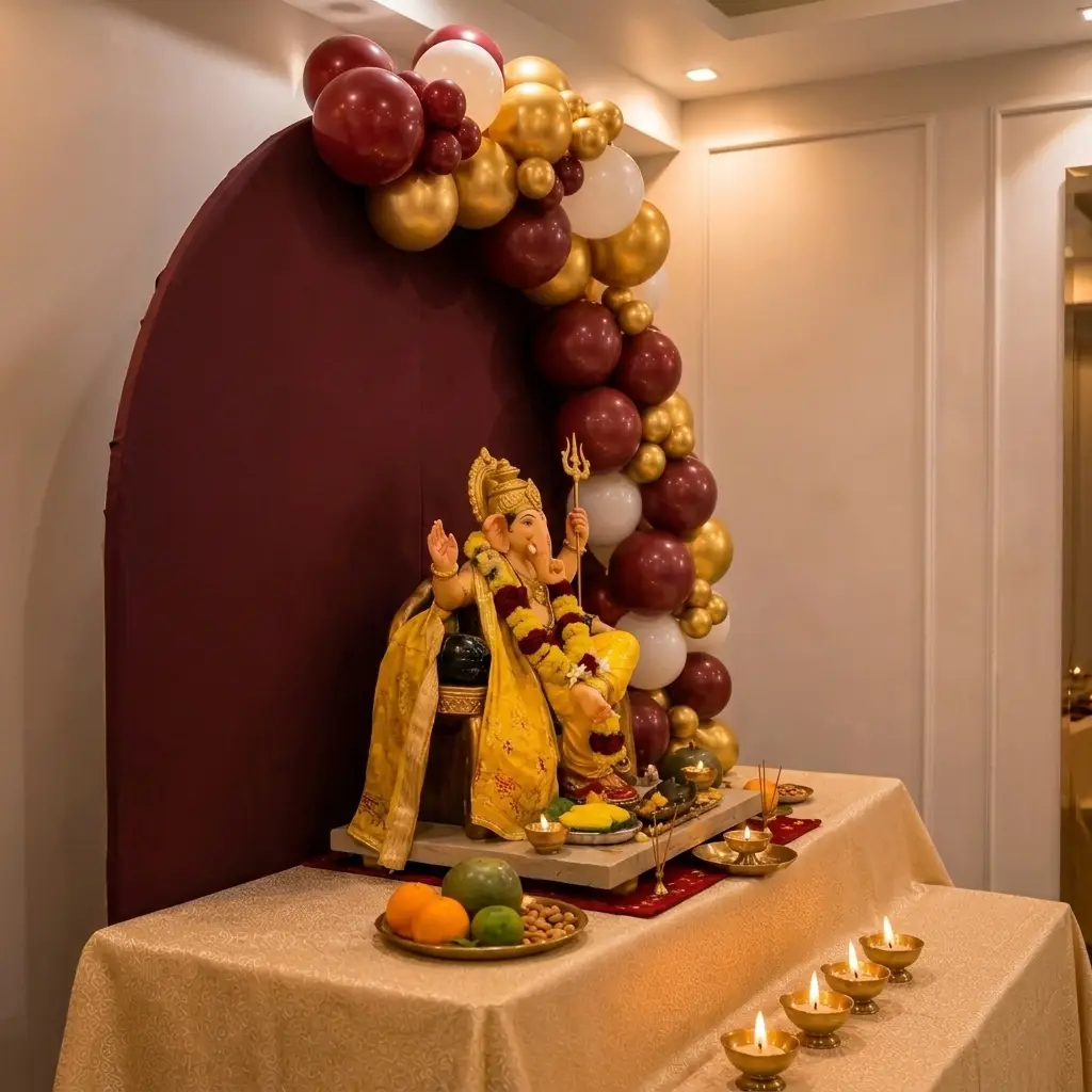 Balloon Arch for Ganpati