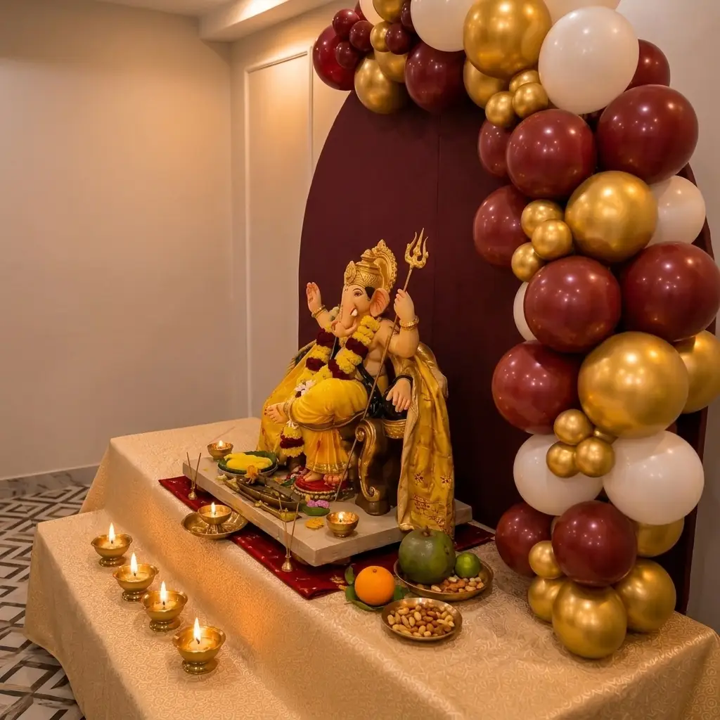 Balloon Arch for Ganpati