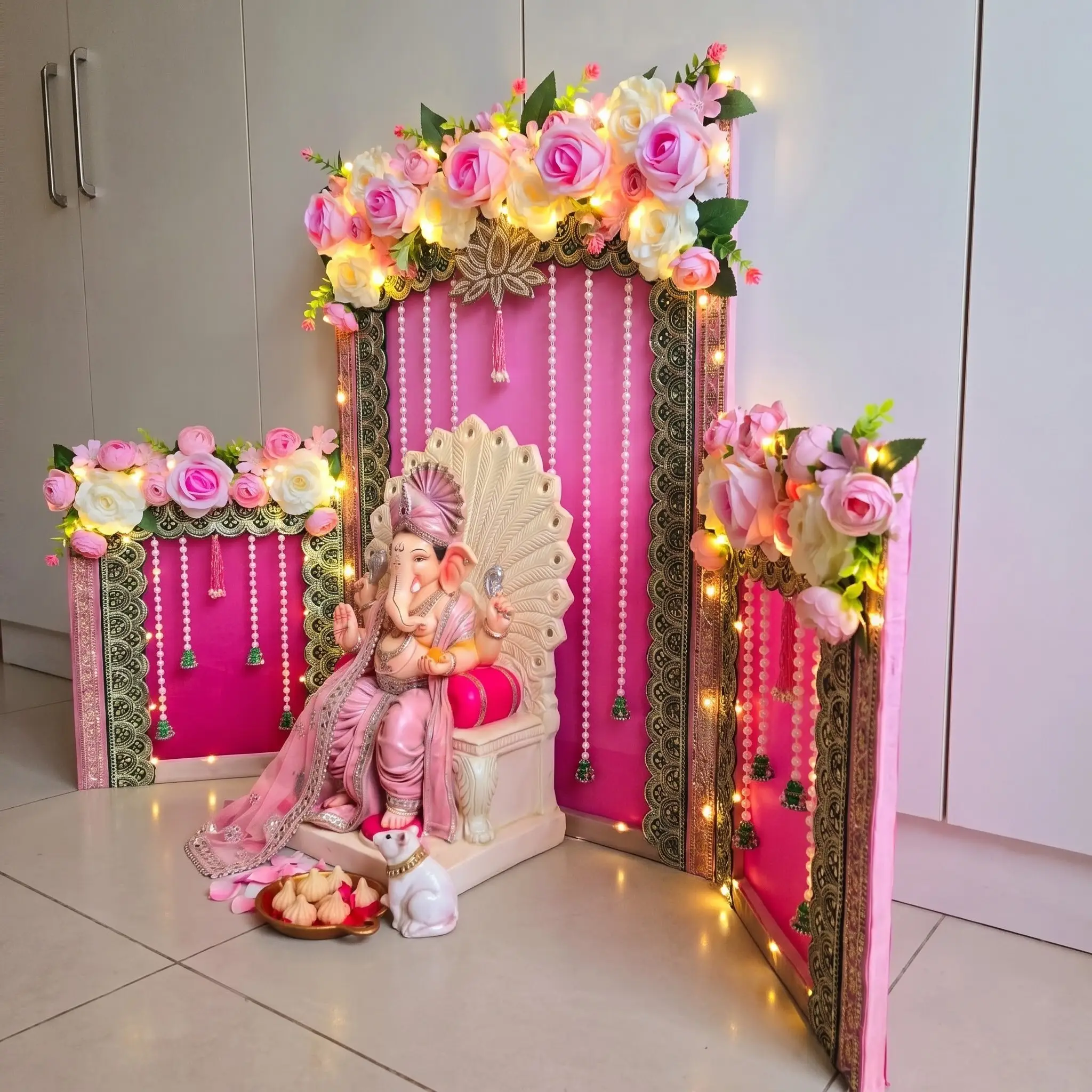 Ganpati Floral Theme Decoration