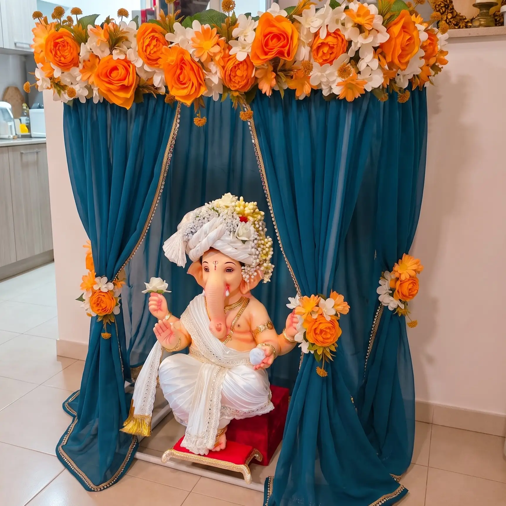 Home Ganpati Mandap Decoration Kit