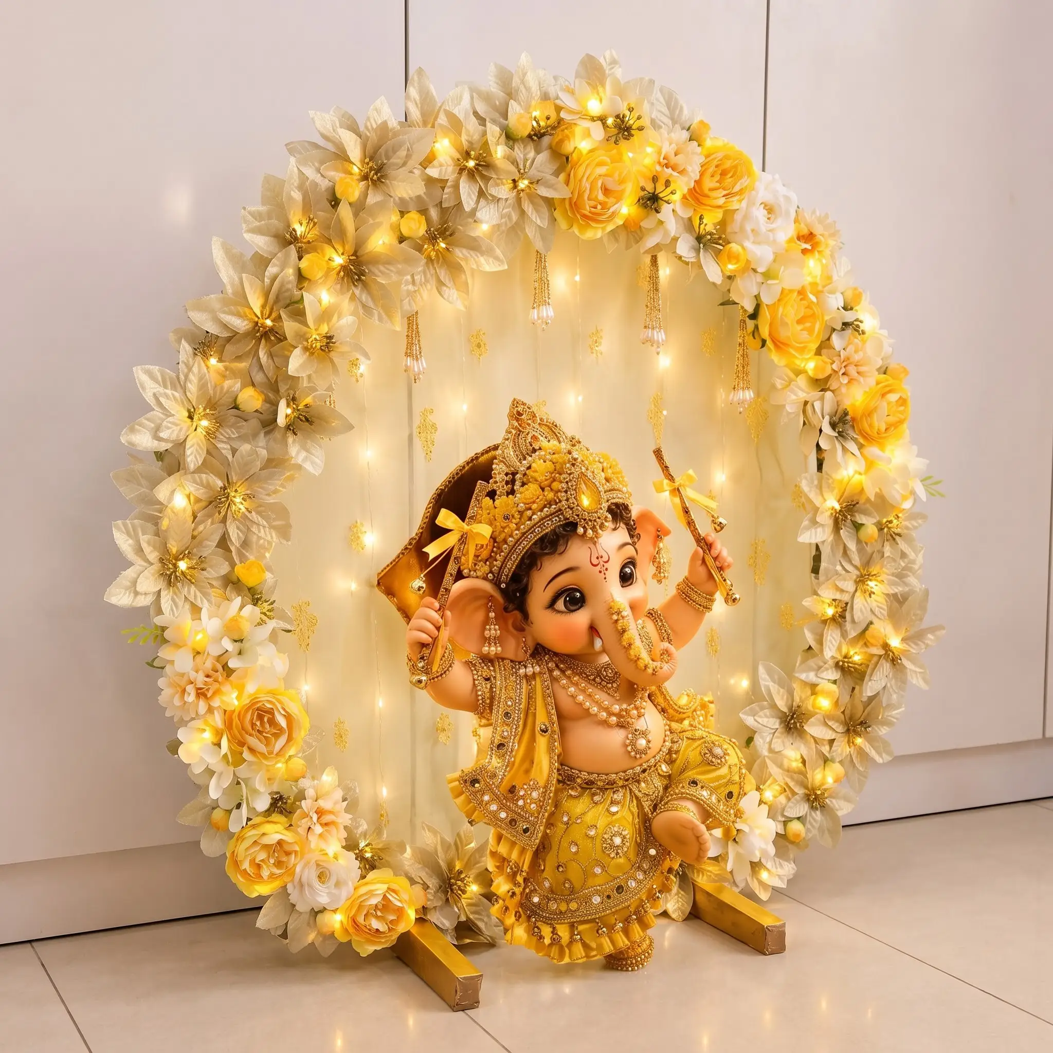 Chat gpt sep — Round Backdrop DIY Set for Ganesh Chaturthi