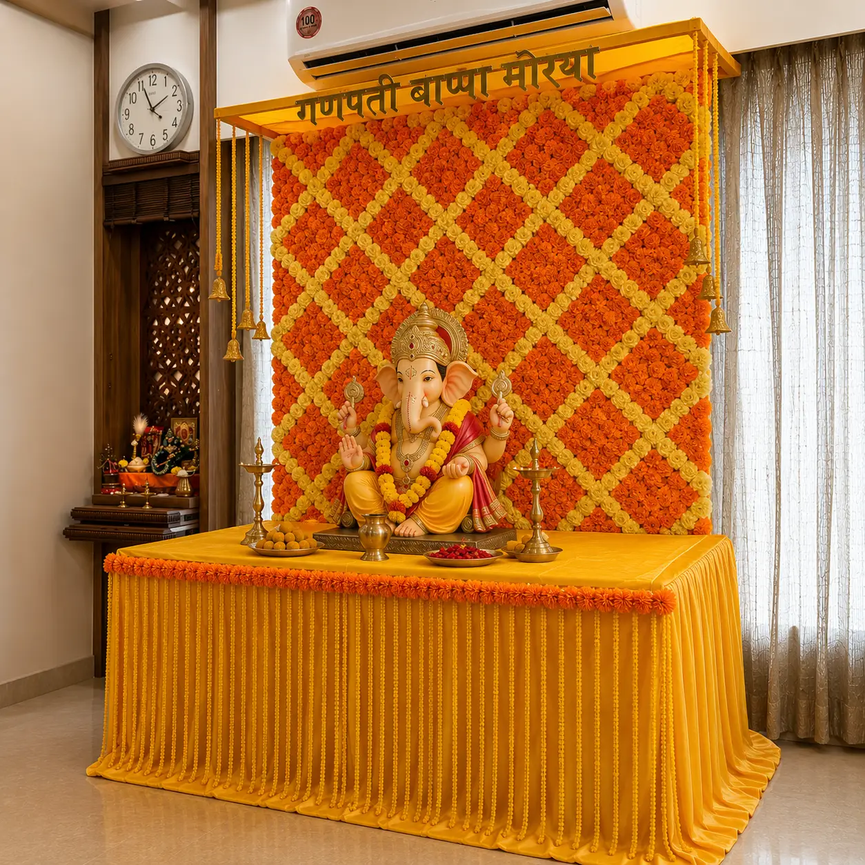 Simple Ganpati Decoration