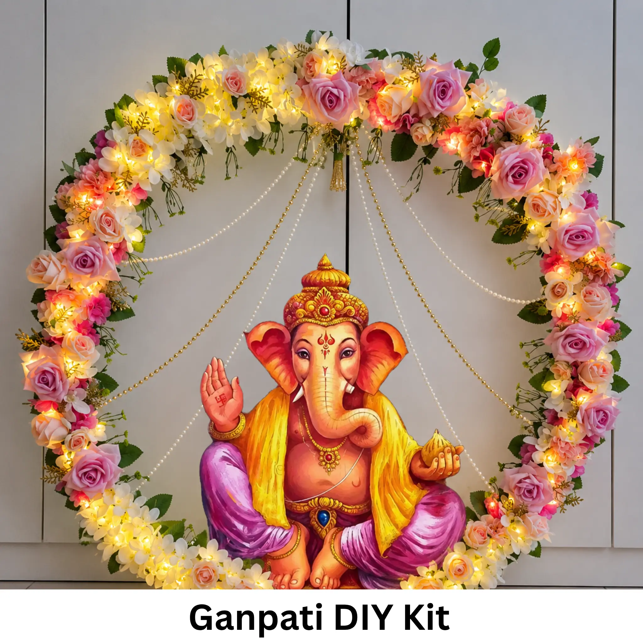 Traditional Round Backdrop Ganpati DIY Kit