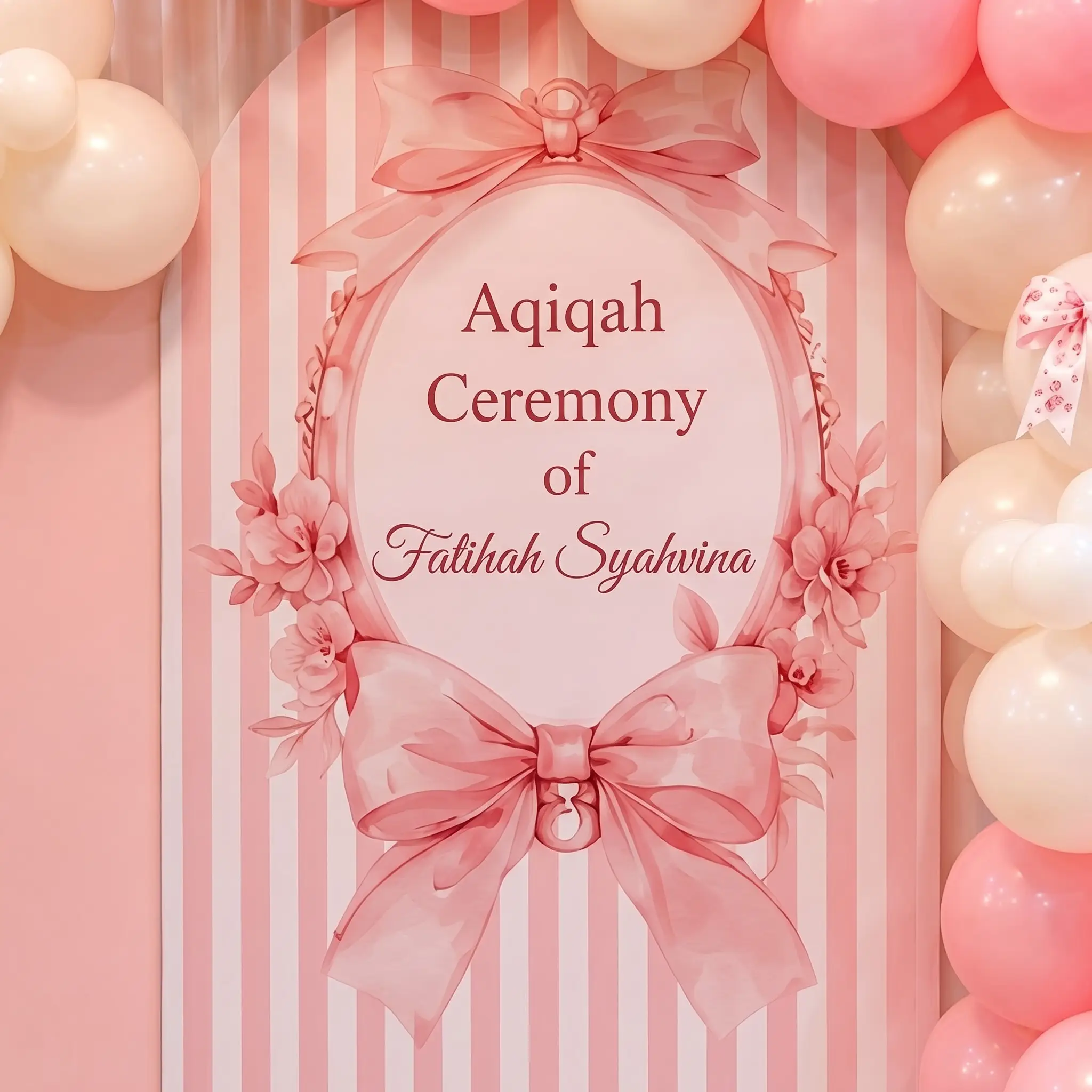 Aqiqah Backdrop Decoration with Balloons