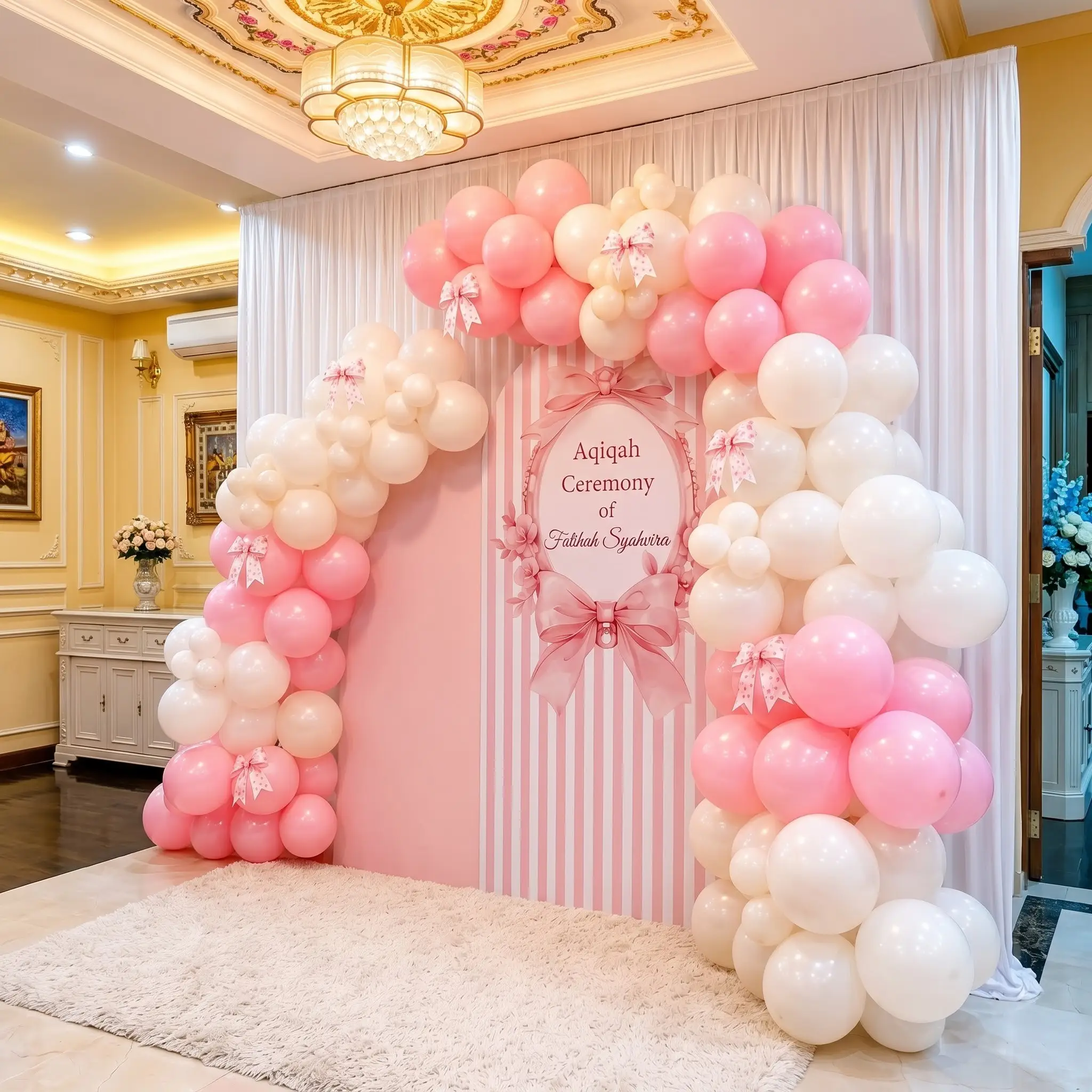 Aqiqah Backdrop Decoration with Balloons