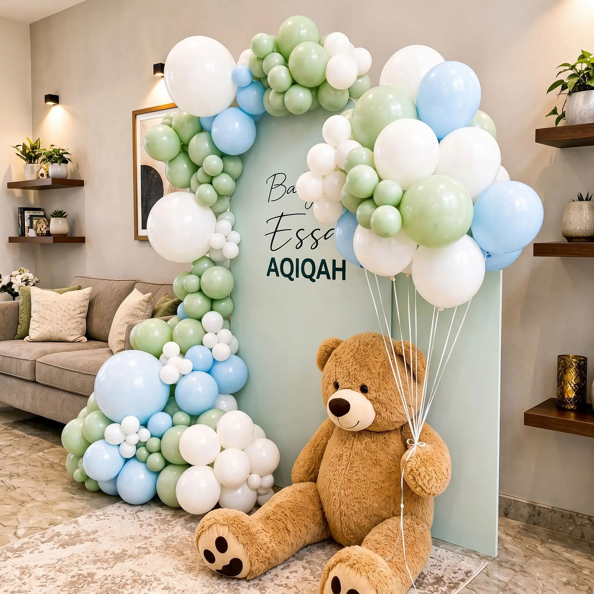 Aqiqah Mubarak Balloon Decoration