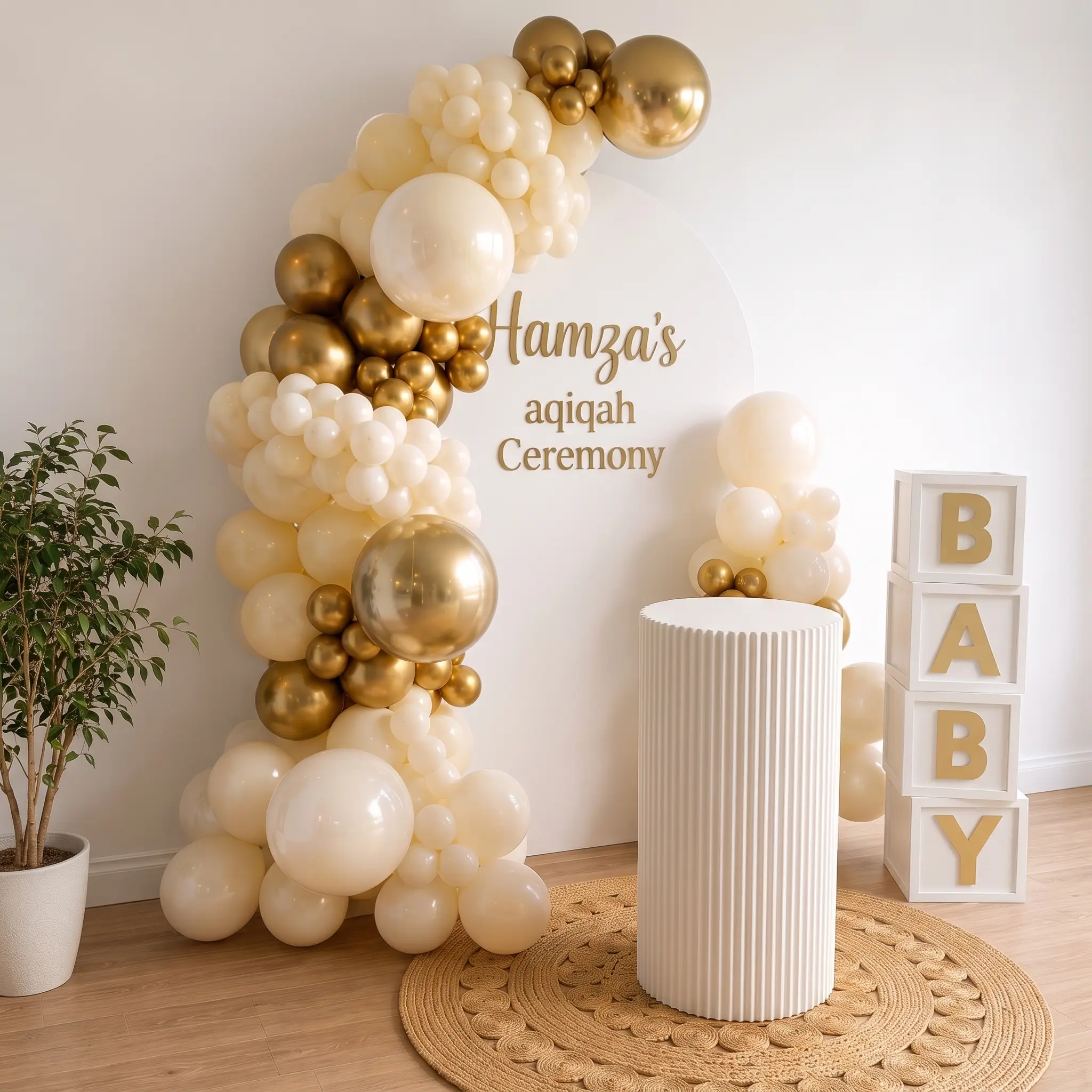 Islamic Aqiqah Ceremony Balloon Decor