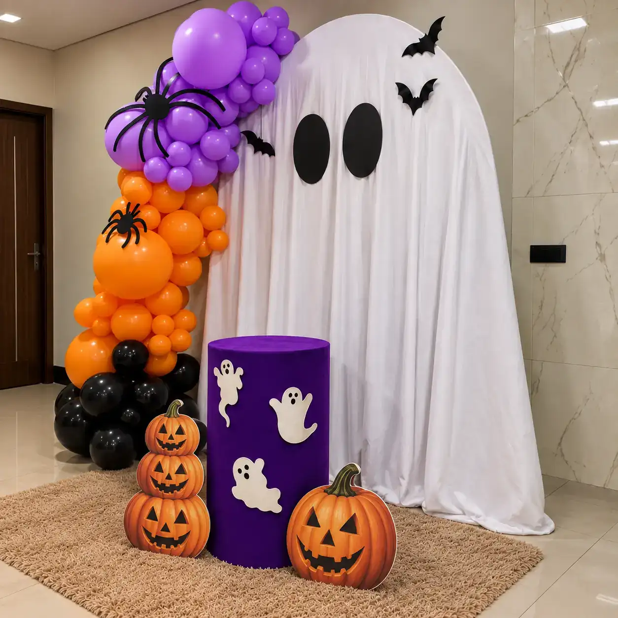 Cute Ghost Backdrop Decoration for Halloween