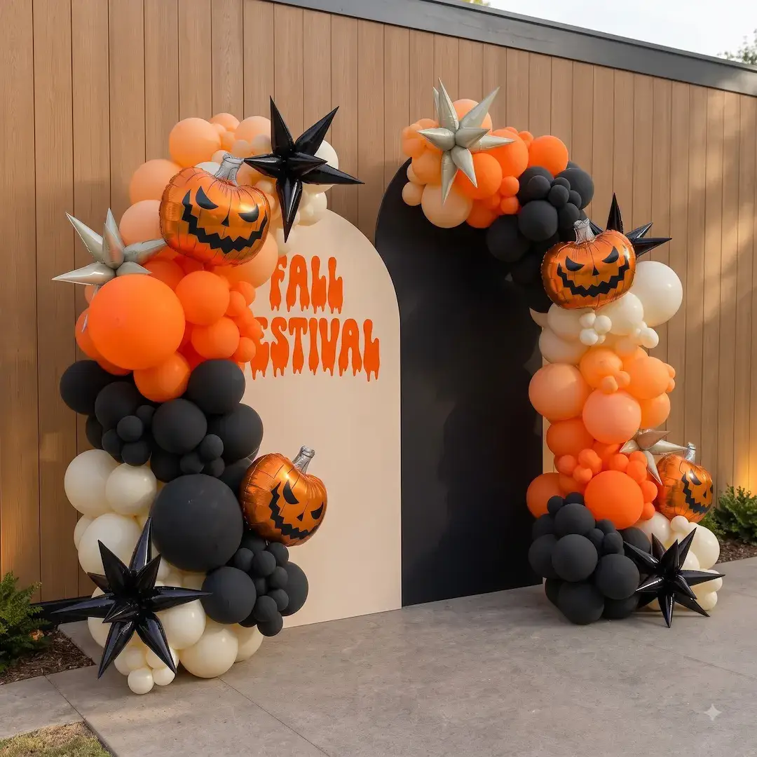 Scary Pumpkin Theme Backdrop Decoration