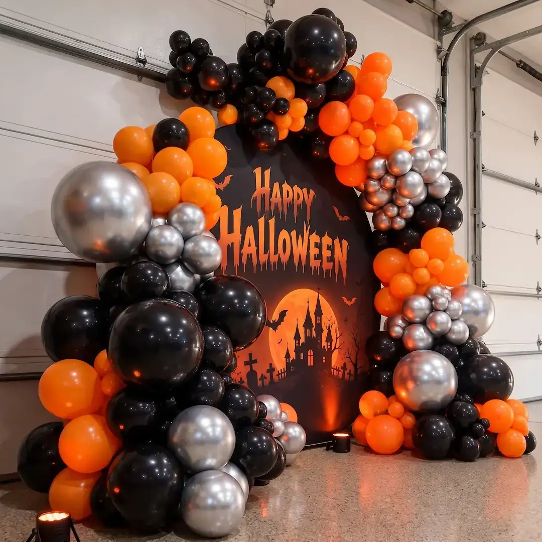 Spooky Balloon Backdrop Decoration