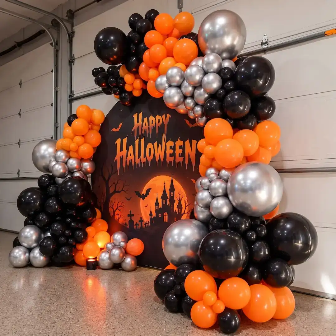 Spooky Balloon Backdrop Decoration