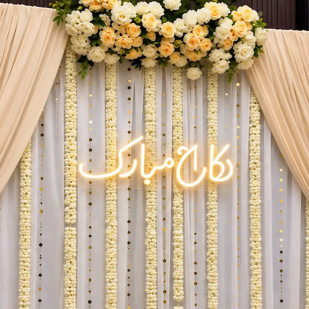 Elegant Nikah Rose Flower Decoration