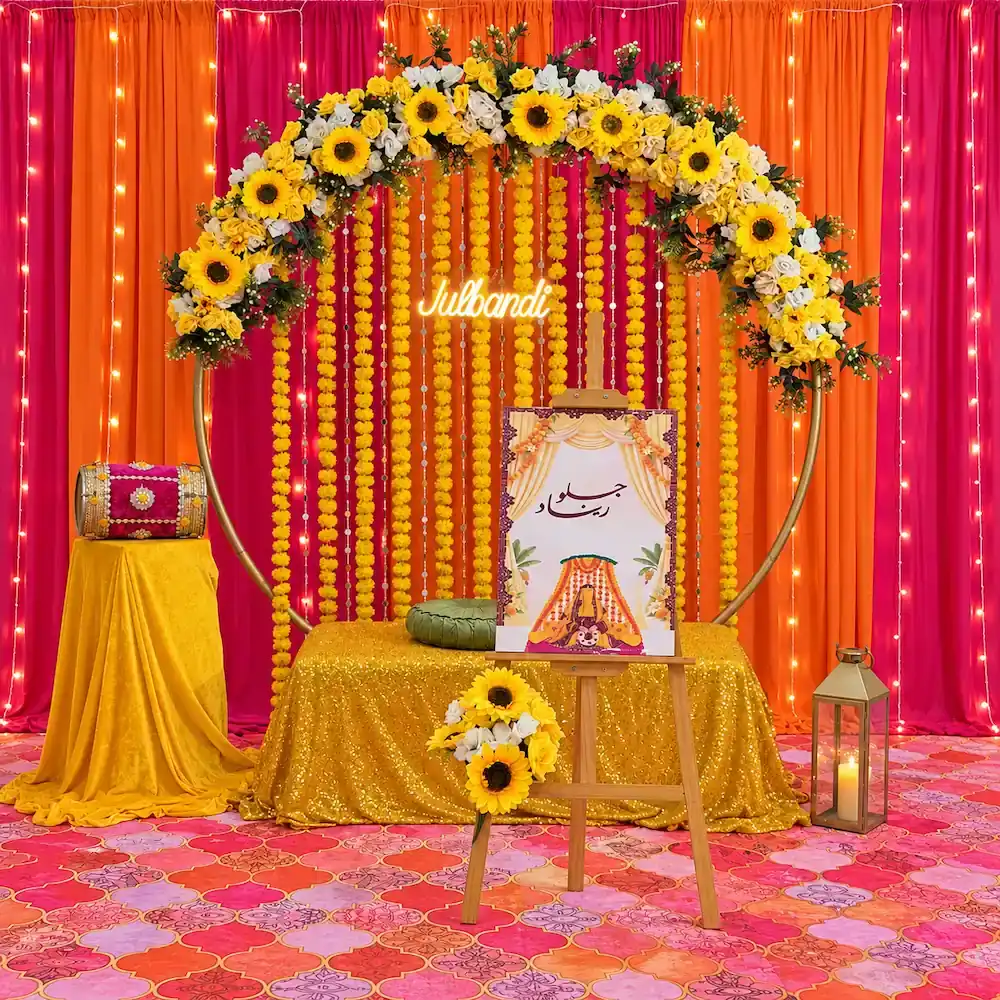 Haldi Ring Decor at Home