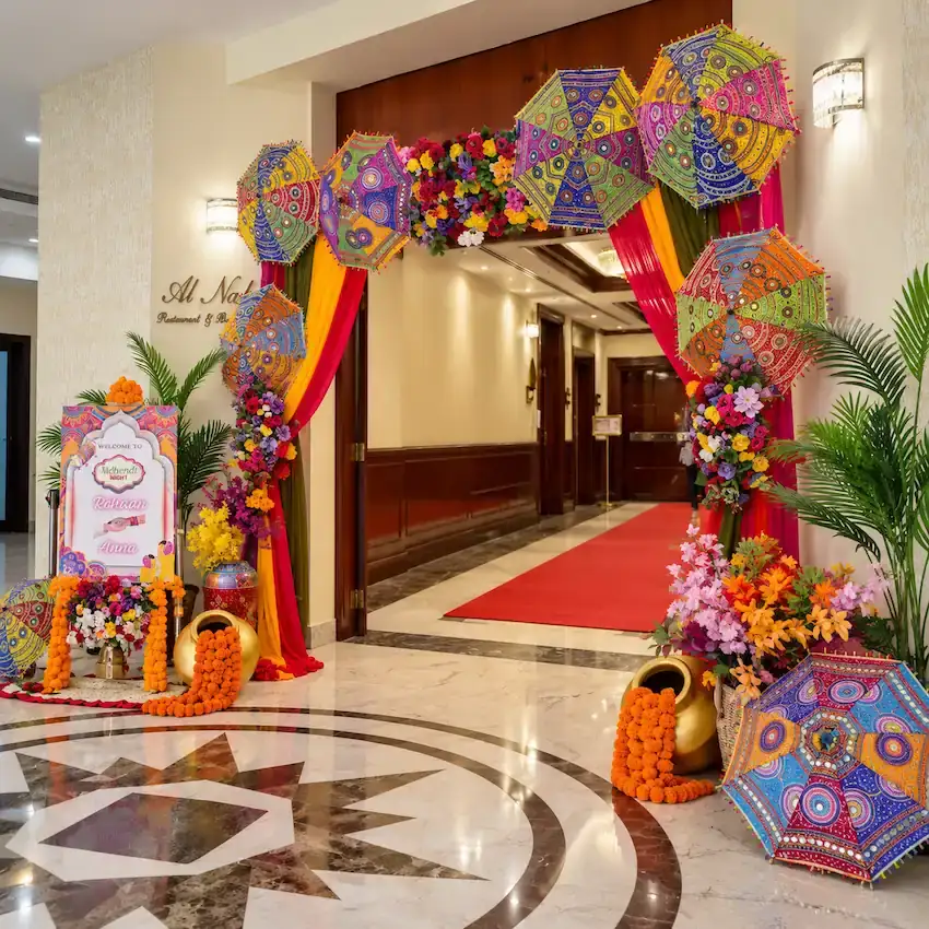 Mehndi Ceremony Gate Decoration