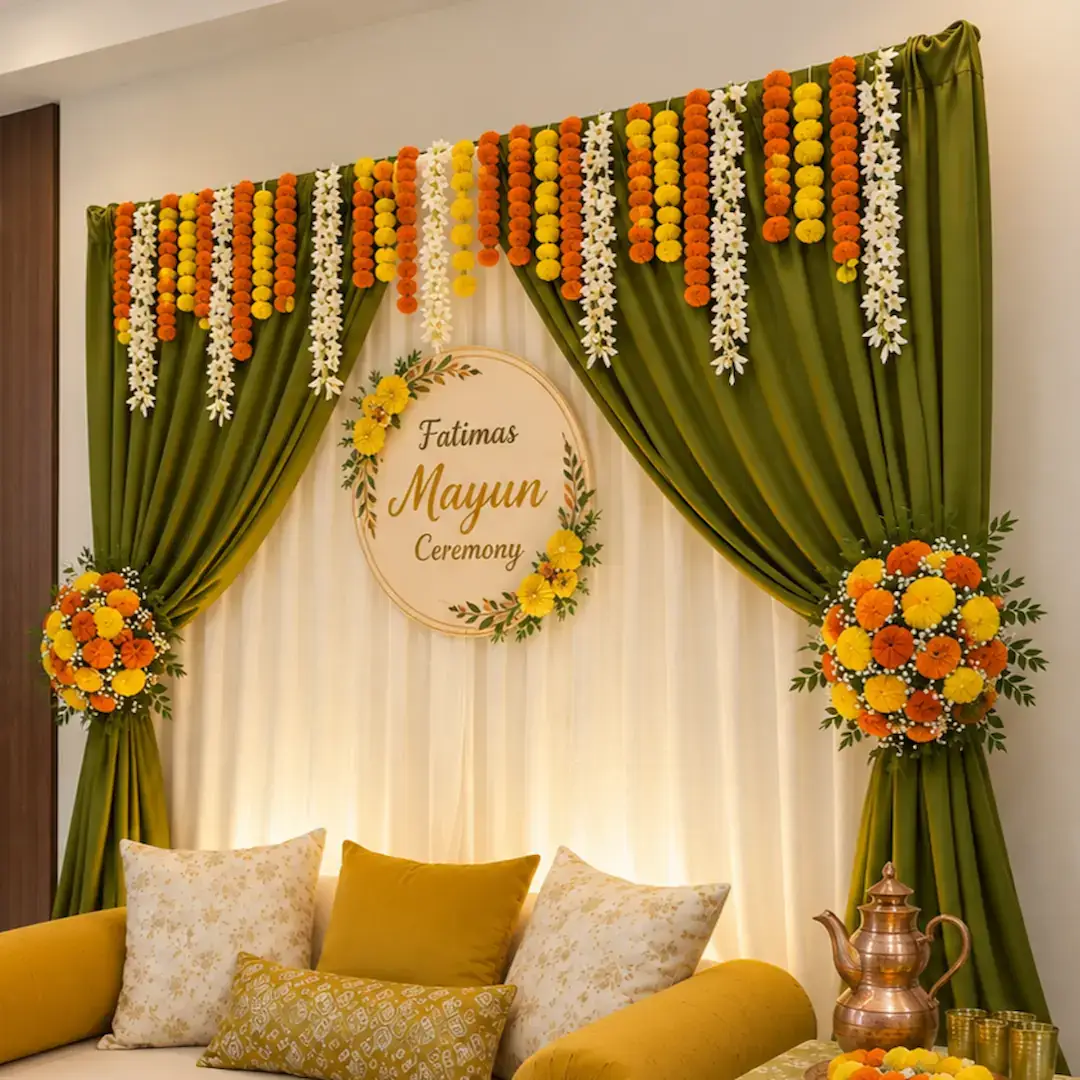 Simple Haldi Ceremony Decoration