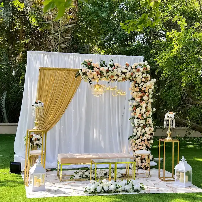 Traditional Nikah Decoration with Flowers
