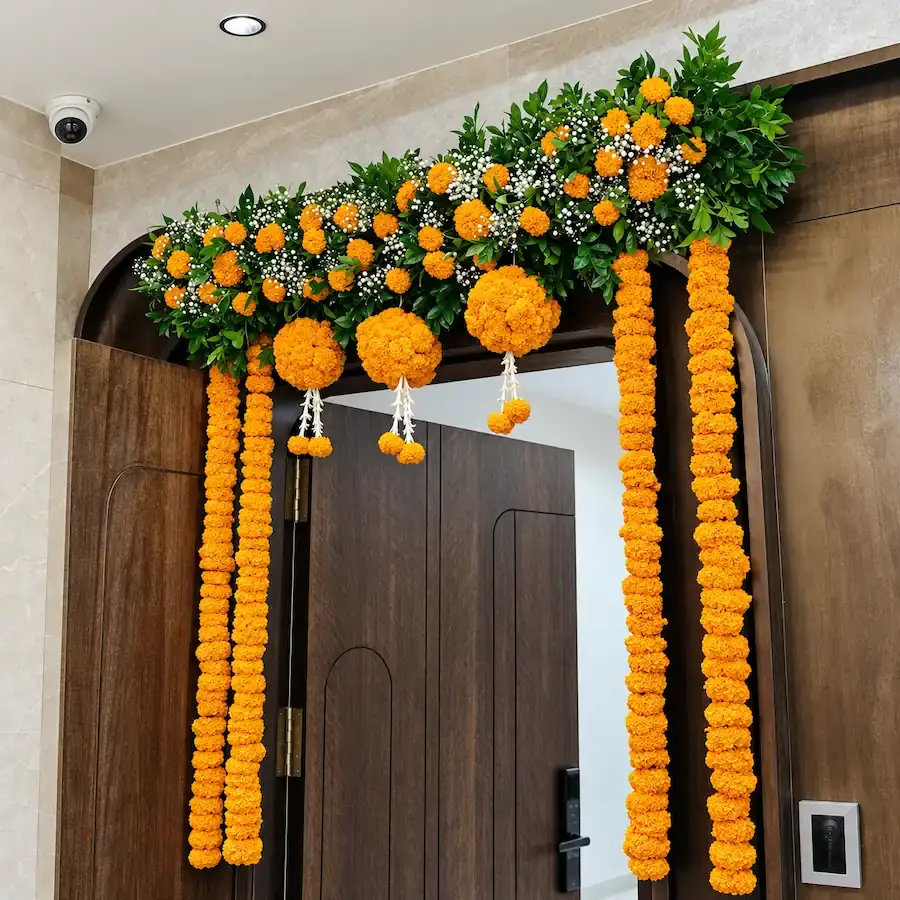 Marigold Gate Decor for Deepavali