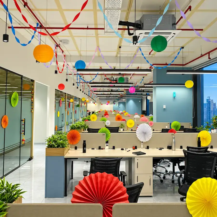 Simple Office Decoration for diwali