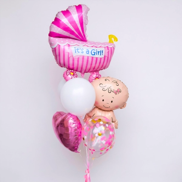 It's A Girl Welcome Balloon Bouquet in UAE